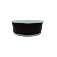 "Buckaty" round dark brown cardboard salad bowl