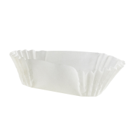 Oval white paper baking case