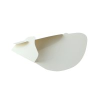 Triangular white cardboard crepe pocket