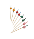 Bamboo skewer with assorted coloured shapes   H90mm