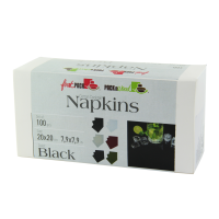 Servilleta de cocktail de algodón negra