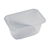 Thermoformed microweavable plastic box