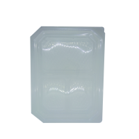 Barquette plastique PP rectangulaire 3 compartiments micro-ondable avec couvercle charnière 1000ml   H48mm