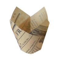 Papel marrón tulipán de cocción siliconado diseño periódico