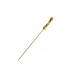 "Fuji" bamboo skewer with natural beads and yellow design   H112mm