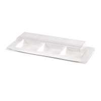 Clear PET lid for 3 compartment plate