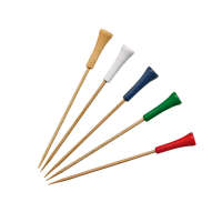 Pincho de bambú con decoración soporte "Tee" Golf colores variados