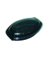 Cassolette plastique PP ovale noire 207x143mm H27mm 400ml