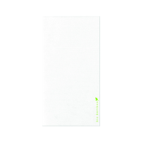 Serviette/pochette couverts blanche en fibre de bambou