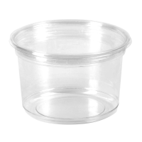 Round transparent PET deli container