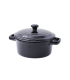 Mini round casserole with black porcelain lid   H75mm 160ml