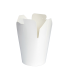 White round base cardboard container with flap closing   H97mm 750ml