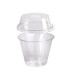 Clear PET plastic "Smoothie" cup with dome lid with hole  H88mm 270ml