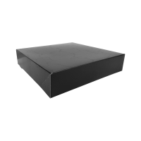 Boîte pâtissière carton noir 14x21x3 cm