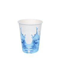 Vaso de cartón blanco para bebida fría Decoración SplashH115mm 340ml
