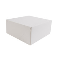 Caja pastelera de cartón blanca 180x180mm H80mm