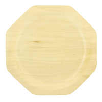 Plato octogonal de madera "Scandinavie" 260x220mm