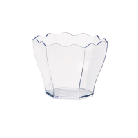 Vaso para degustación flor transparente "Deva" en PS 60x55mm H47mm 60ml