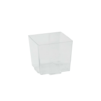 Vasito para degustación transparente "Kara" en PS 52x52mm H50mm 90ml