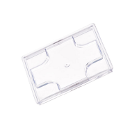 Tapa Kara plana transparente de plástico PS 55x55mm H2mm