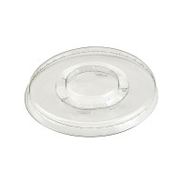 Tapa plana transparente de plástico PET