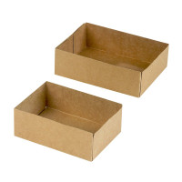 Caja pastelera kraft sin tapa 140x100mm H50mm