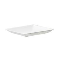 Plato cuadrado de pulpa blanco  90x90mm