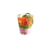 Vasito redondo transparente "Bodega" en PS  H41mm 30ml