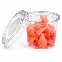 Tapa de plástico plana PET transparente  H11mm