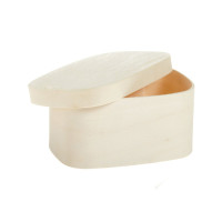 Caja de madera rectangular con tapa 110x80mm H55mm 240ml