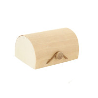 Mini caja de madera con lengüeta para 3 macarrones 110x80mm H55mm