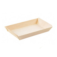 Bandeja de madera rectangular "Samouraï" 131x65mm H19mm