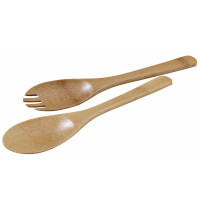 Set de 2 cubiertos de bambú  H250mm