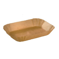 Molde ovalado para horneado de papel marrón siliconado 155x75mm H57mm