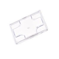 Tapa Kara plana transparente de plástico PS 55x55mm H2mm