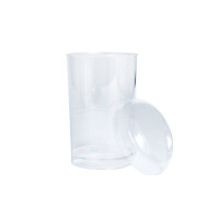 Tapa de plástico PET transparente  H10mm