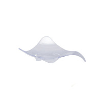 Plato transparente triángular. 80x80mm H20mm