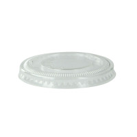 Tapa de plástico plana PET transparente  H8mm