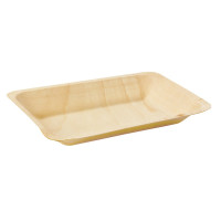 Plato de madera rectangular  190x140mm H18mm