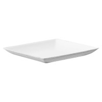 Plato cuadrado de pulpa blanco "BioNchic" 110x110mm