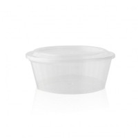 Taza de postre de plástico PP de cristal   250ml