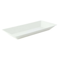 Plato hondo rectangular de pulpa blanco "BioNchic" 260x130mm H28mm 500ml