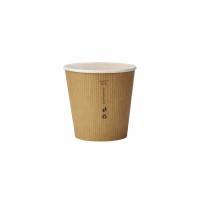 Vaso Nature Cup de cartón kraft  estriado  H60mm 120ml