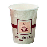 Vaso de cartón marrón decoración Pasión  H92mm 280ml
