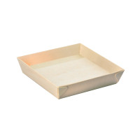 Bandeja de madera "Samouraï" 171x170mm H32mm