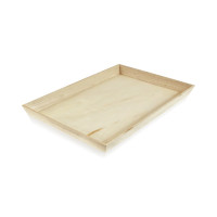 Bandeja rectangular de madera "Noa" 390x290mm H40mm