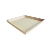 Bandeja cuadrada de madera "Noa" 390x390mm H40mm