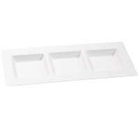 Plato de pulpa 3 compartimentos “Tapas” 260x110mm