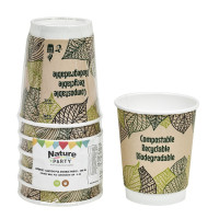 Vaso de cartón y PLA doble capa  H90mm 230ml