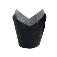 Papel negro tulipán de cocción antigrasa  H60mm